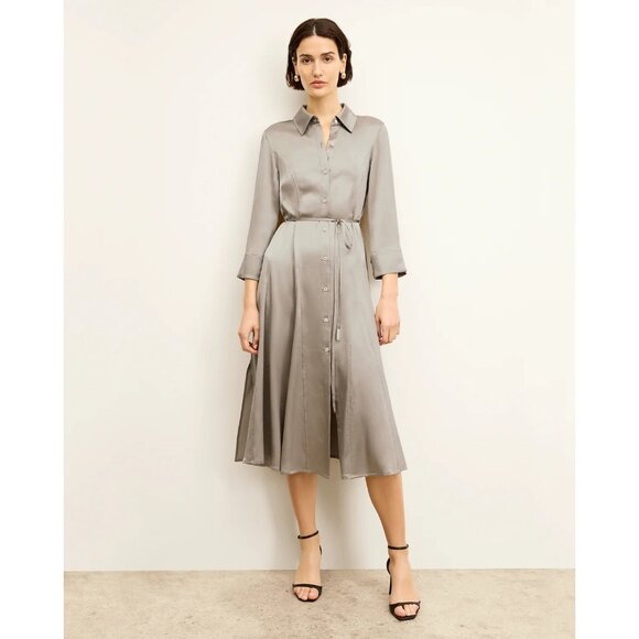 MM Lafleur The Pepper Dress Washable Silk Charmeuse Dune